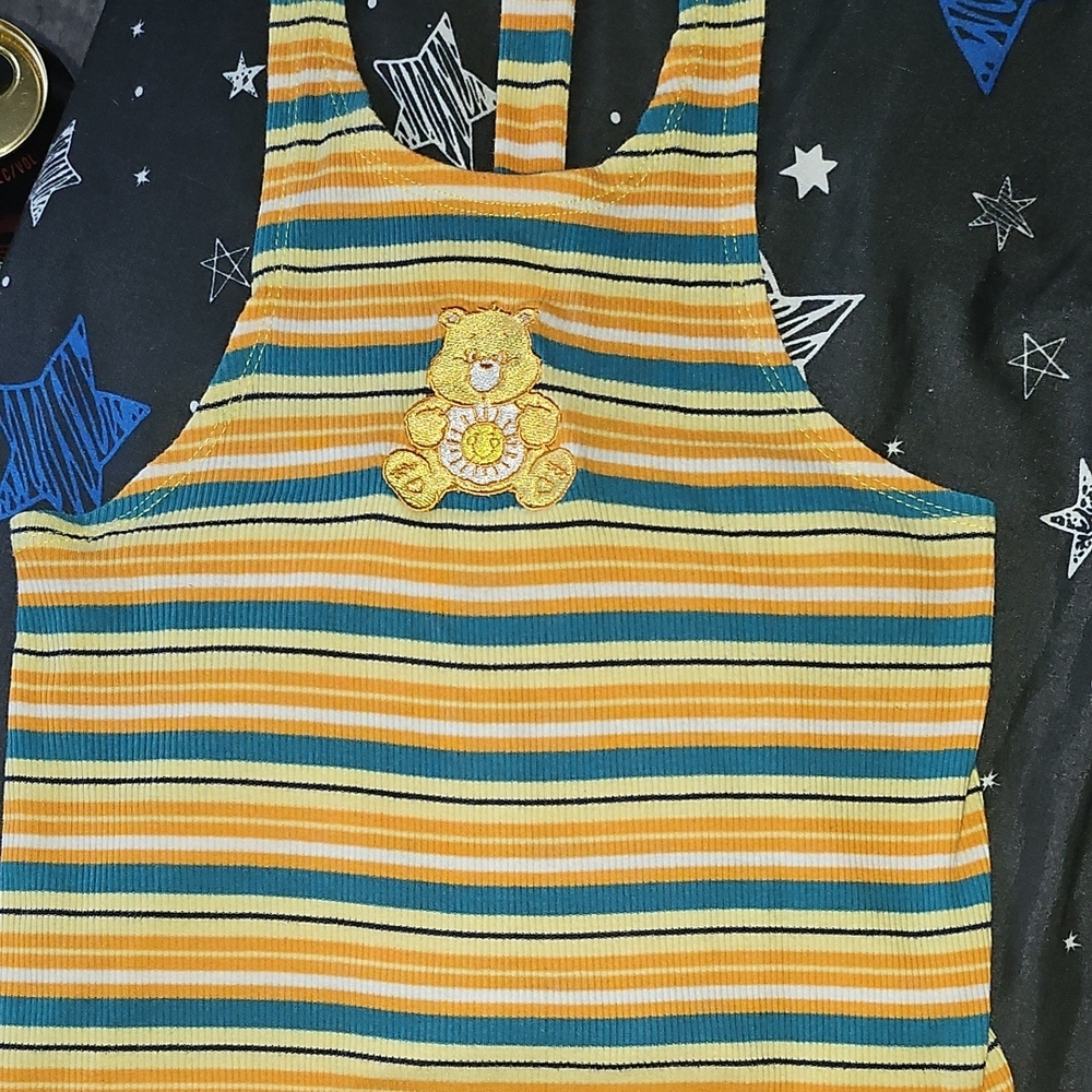 Care Bears Striped Tank Top - Yellow, Green, Blue